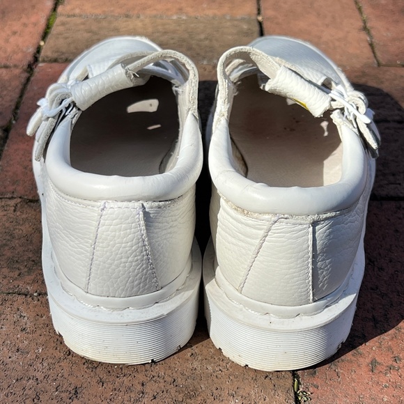 Dr. Martens Freya Triple Strap Mary Jane Shoe in White - Picture 3 of 9